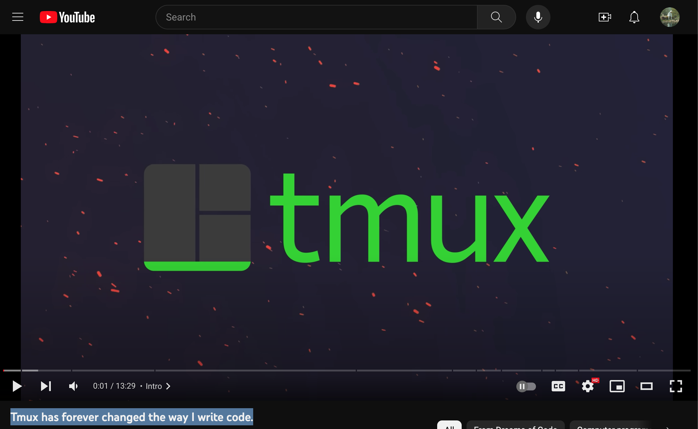 Tmux has forever changed the way I write code.